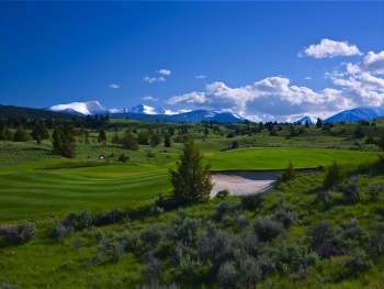Rock Creek Cattle Co., 14th hole, view from behind the green