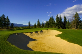 Tumble Creek, 16th hole, green-site