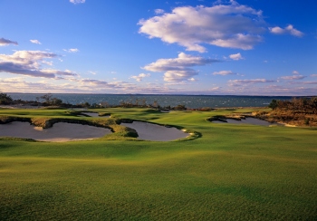 Sebonack, 1st hole, fairway view