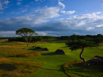 The Renaissance Club, 11th hole, view looking back from behind the green 
