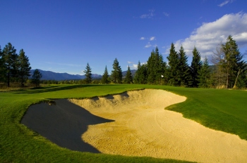 Tumble Creek, 16th hole, green-site
