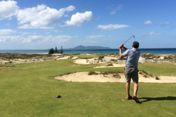 Brian Slawnik on 17th at Tara Iti Golf Club
